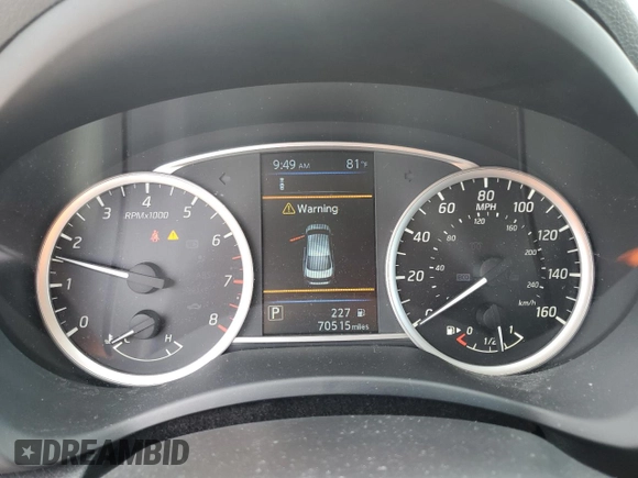2019 Nissan Sentra SV with VIN 3N1AB7AP1KY373319, listed as a Copart auction lot 54050945 with 70,515 mi miles and Salvage Title. Bid and sale history available at DreamBid. Image 9.