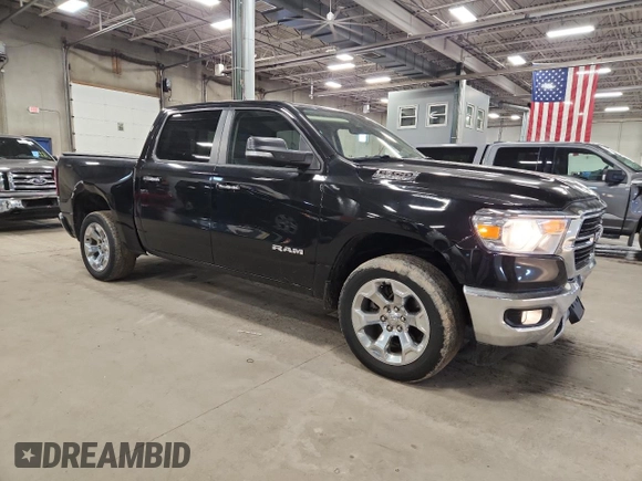 2020 Ram 1500 Big Horn with VIN 1C6SRFFT5LN117445, listed as a Copart auction lot 58014325 with 79,345 mi miles and Salvage title. Bid and sale history available at DreamBid. Image 4.