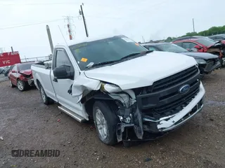 2019 Ford F-150 XL with VIN 1FTMF1C52KKD08601, listed as a IAAI auction lot 42256484 with 83,417 mi miles and . Bid and sale history available at DreamBid. Image 1.