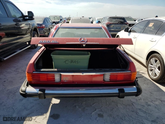 1987 Mercedes-Benz 560 Series 560SL with VIN WDBBA48D8HA071312, listed as a Copart auction lot 75493394 with NaN miles and Non Repairable. Bid and sale history available at carsss.com. Image 6.