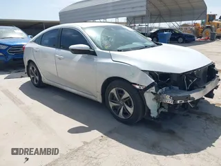 2019 Honda Civic Sedan LX with VIN 19XFC2F64KE040214, listed as a IAAI auction lot 41753300 with 74,285 mi miles. Bid and sale history available at carsss.com. Image 1.