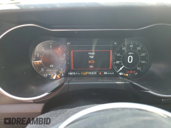 2022 Ford Mustang GT with VIN 1FA6P8CF0N5122491, listed as a Copart auction lot 43570605 with 18,876 mi miles and Salvage Title. Bid and sale history available at carsss.com. Image 9.