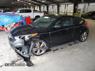 2012 Hyundai Veloster w/Red Int with VIN KMHTC6AD1CU054411, listed as a Copart auction lot 73357964 with 12,486 mi miles and Salvage title. Bid and sale history available at DreamBid. Image 1.