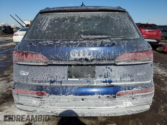 2023 Audi Q7 Premium Plus with VIN WA1LCBF71PD030402, listed as a Copart auction lot 46232265 with 24,295 mi miles and Salvage title. Bid and sale history available at DreamBid. Image 6.