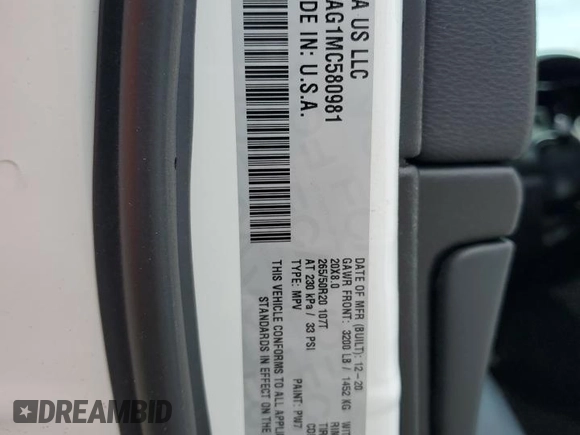 2021 Jeep Grand Cherokee Laredo X with VIN 1C4RJFAG1MC580981, listed as a Copart auction lot 58090225 with 71,942 mi miles and Salvage title. Bid and sale history available at DreamBid. Image 13.