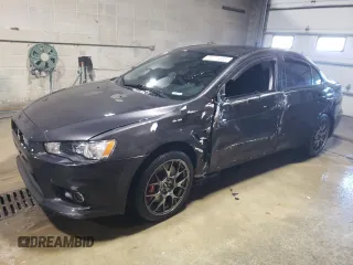 2014 Mitsubishi Lancer Evolution MR with VIN JA32W5FV4EU025232, listed as a Copart auction lot 89271835 with 85,902 mi miles and Salvage Title. Bid and sale history available at carsss.com. Image 1.