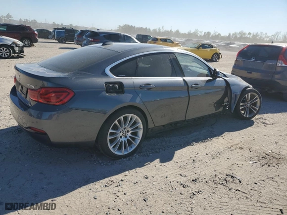 2019 BMW 4 Series 430i with VIN WBA4J1C58KBM14255, listed as a Copart auction lot 50053555 with 58,711 mi miles and Salvage Title. Bid and sale history available at carsss.com. Image 3.