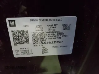 2020 GMC Acadia SLT with VIN 1GKKNULS6LZ238597, listed as a Copart auction lot 41644325 with 59,030 mi miles and Salvage Title. Bid and sale history available at DreamBid. Image 13.