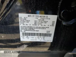 2020 Ford Explorer Platinum with VIN 1FM5K8HC2LGA14647, listed as a Copart auction lot 43446895 with 0 mi miles and Salvage Title. Bid and sale history available at carsss.com. Image 13.