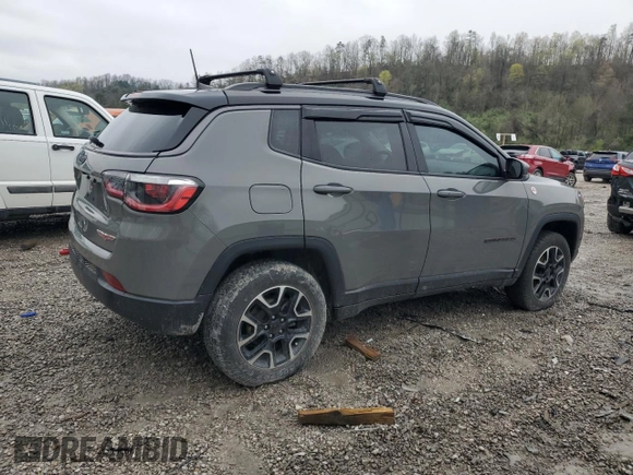 2021 Jeep Compass Trailhawk with VIN 3C4NJDDB2MT566157, listed as a Copart auction lot 51652255 with 47,284 mi miles and Salvage title. Bid and sale history available at DreamBid. Image 3.