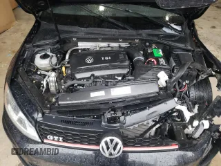 2017 Volkswagen GTI S with VIN 3VW4T7AU6HM015322, listed as a Copart auction lot 58606415 with 104,316 mi miles and Salvage title. Bid and sale history available at DreamBid. Image 12.
