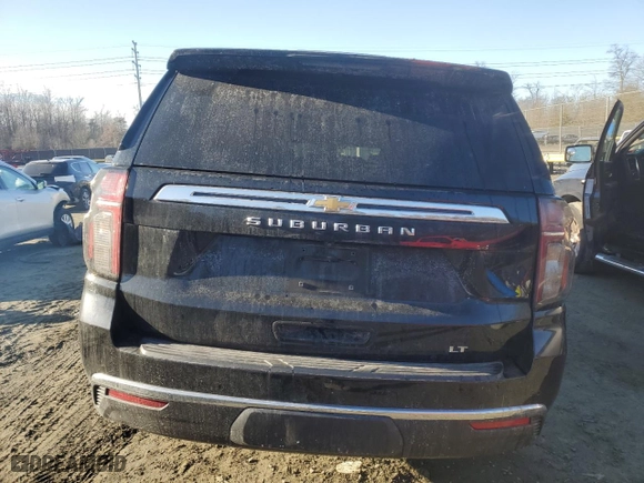 2022 Chevrolet Suburban LT with VIN 1GNSKCKD3NR282469, listed as a Copart auction lot 42350515 with 100,416 mi miles and Salvage Title. Bid and sale history available at carsss.com. Image 6.