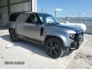 2023 Land Rover Defender X with VIN SALEX7EU6P2147792, listed as a Copart auction lot 62846635 with 78,333 mi miles and Salvage title. Bid and sale history available at DreamBid. Image 4.