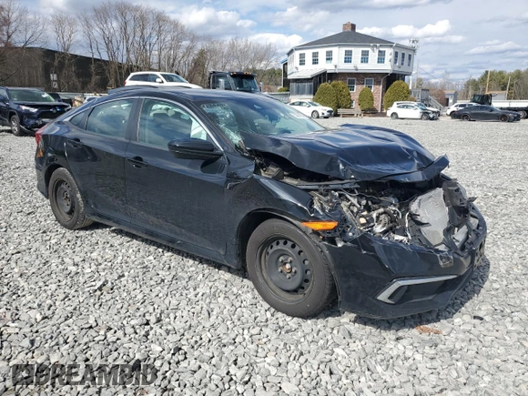 2019 Honda Civic Sedan LX with VIN 2HGFC2F65KH538508, listed as a Copart auction lot 50286545 with 61,169 mi miles and Salvage Title. Bid and sale history available at carsss.com. Image 4.