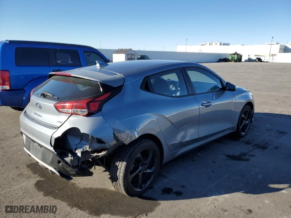 2019 Hyundai Veloster 2.0 with VIN KMHTG6AF6KU019853, listed as a Copart auction lot 46937605 with 84,405 mi miles and Salvage Title. Bid and sale history available at carsss.com. Image 3.