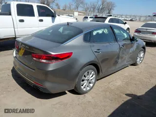 2018 Kia Optima S with VIN 5XXGT4L31JG267408, listed as a IAAI auction lot 41780014 with 111,940 mi miles. Bid and sale history available at carsss.com. Image 4.