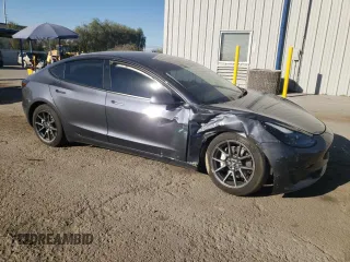 2023 Tesla Model 3 with VIN 5YJ3E1EA0PF465296, listed as a Copart auction lot 75868934 with 26,545 mi miles and Salvage Title. Bid and sale history available at DreamBid. Image 4.