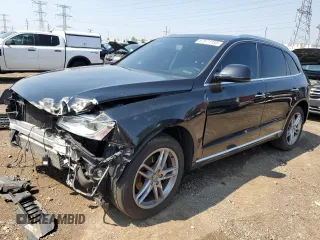 2015 Audi Q5 Premium Plus with VIN WA1LFAFP1FA070948, listed as a Copart auction lot 62671155 with 155,833 mi miles and Salvage title. Bid and sale history available at DreamBid. Image 1.
