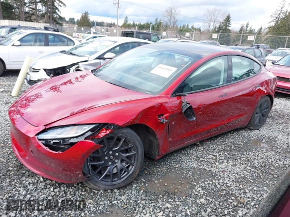 2024 Tesla Model 3 Long Range with VIN 5YJ3E1EB5RF733965, listed as a IAAI auction lot 41613919 with 11,570 mi miles and . Bid and sale history available at DreamBid. Image 14.