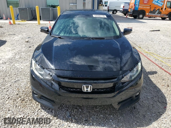 2017 Honda Civic EX-T with VIN 19XFC1E35HE023013, listed as a Copart auction lot 53592114 with 89,260 mi miles and Salvage Title. Bid and sale history available at DreamBid. Image 5.