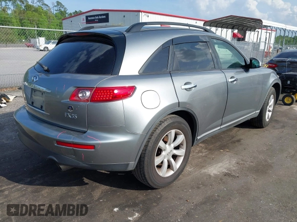 2005 Infiniti FX35 with VIN JNRAS08W25X220360, listed as a IAAI auction lot 41937461 with 214,052 mi miles. Bid and sale history available at carsss.com. Image 4.