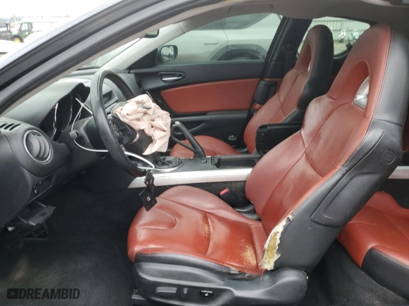2008 Mazda RX-8 40th Anniversary with VIN JM1FE173980216166, listed as a Copart auction lot 83861354 with 123,193 mi miles and Salvage Title. Bid and sale history available at carsss.com. Image 7.