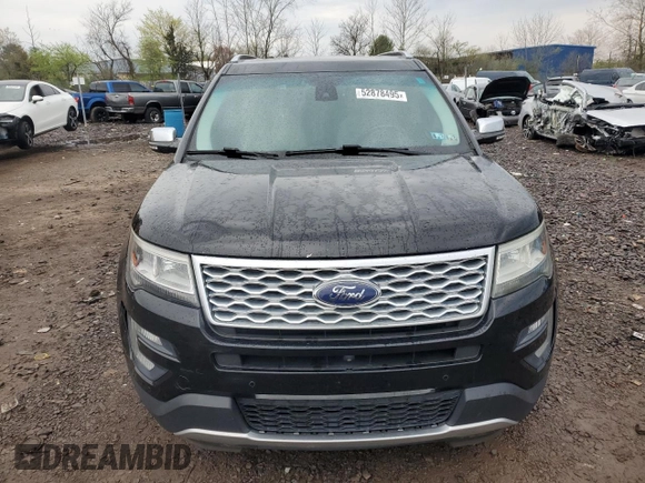 2016 Ford Explorer Platinum with VIN 1FM5K8HT2GGB60164, listed as a Copart auction lot 52878495 with Not provided miles and Salvage title. Bid and sale history available at DreamBid. Image 5.