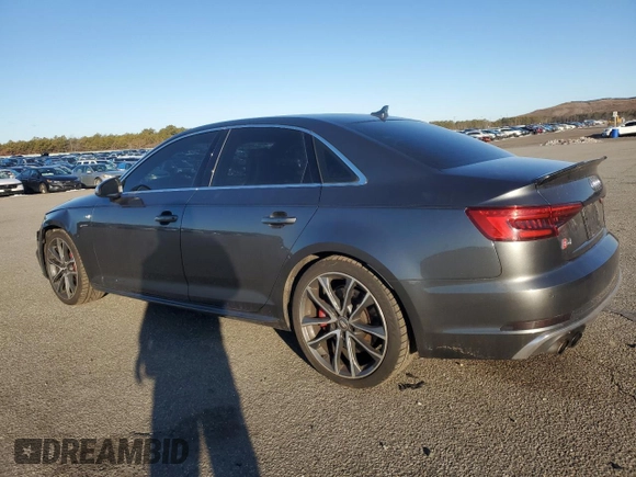 2018 Audi S4 Prestige with VIN WAUC4AF4XJA001442, listed as a Copart auction lot 44804865 with 52,682 mi miles and Salvage Title. Bid and sale history available at carsss.com. Image 2.