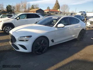 2023 Genesis G70 3.3T with VIN KMTG54TE5PU128933, listed as a Copart auction lot 50099885 with 11,869 mi miles and Salvage Title. Bid and sale history available at carsss.com. Image 1.