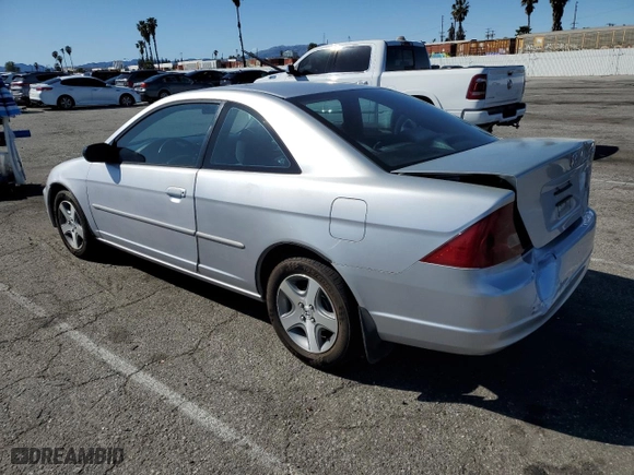 2002 Honda Civic LX with VIN 1HGEM22572L001289, listed as a Copart auction lot 48754145 with 105,516 mi miles and Salvage Title. Bid and sale history available at carsss.com. Image 2.