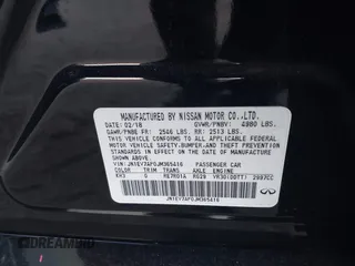 2018 Infiniti Q50 3.0t LUXE with VIN JN1EV7AP0JM365416, listed as a IAAI auction lot 41293065 with 65,339 mi miles. Bid and sale history available at carsss.com. Image 9.