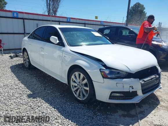 2016 Audi A4 Premium with VIN WAUAFAFLXGA012927, listed as a IAAI auction lot 41801153 with 131,660 mi miles. Bid and sale history available at carsss.com. Image 1.