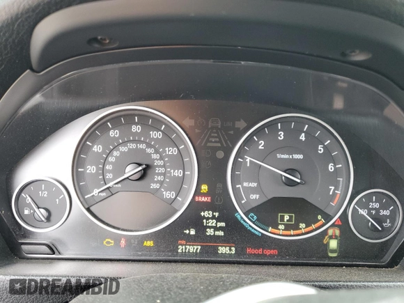 2013 BMW 3 Series 328i with VIN WBA3A5G57DNP23598, listed as a Copart auction lot 55677165 with 217,977 mi miles and Clean Title. Bid and sale history available at DreamBid. Image 9.