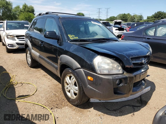 2007 Hyundai Tucson SE with VIN KM8JN12D27U670059, listed as a Copart auction lot 66517934 with 205,893 mi miles and Salvage Title. Bid and sale history available at carsss.com. Image 4.