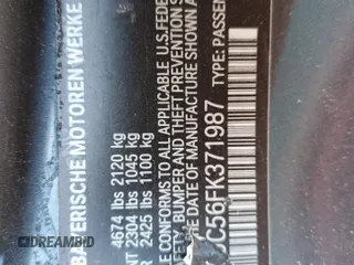 2015 BMW 4 Series 435i xDrive z VIN WBA3R5C56FK371987, wystawiony jako Copart lot #88077015 z przebiegiem Nie podano mil oraz Szkoda całkowita • Salvage title. Historia ofert i sprzedaży dostępna na DreamBid. Obrazek 12.