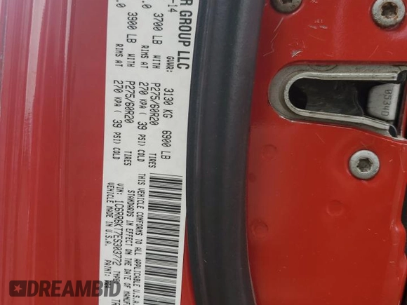 2014 Ram 1500 Express with VIN 1C6RR6KT7ES303772, listed as a Copart auction lot 51841055 with 155,409 mi miles and Salvage Title. Bid and sale history available at carsss.com. Image 14.
