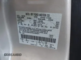 2007 Ford Escape Limited с VIN 1FMCU94197KA36921, выставлен на аукционе IAAI как лот 40426720 с пробегом 177 909 миль миль и . История ставок и продаж доступна на DreamBid. Изображение 9.