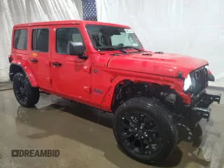 2025 Jeep Wrangler Sahara with VIN 1C4RJXP67SW577826, listed as a Copart auction lot 57946505 with 2,006 mi miles and Clean title. Bid and sale history available at DreamBid. Image 4.