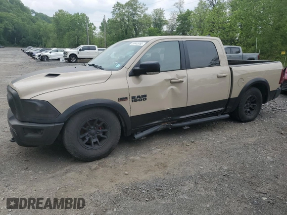 2017 Ram 1500 Rebel z VIN 1C6RR7YT0HS611836, wystawiony jako Copart lot #56943955 z przebiegiem 55 548 mil mil oraz Szkoda całkowita • Salvage title. Historia ofert i sprzedaży dostępna na DreamBid. Obrazek 1.