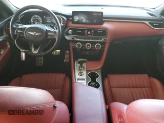 2023 Genesis G70 3.3T with VIN KMTG54TE0PU108198, listed as a Copart auction lot 46945215 with 18,856 mi miles and Non Repairable. Bid and sale history available at DreamBid. Image 8.