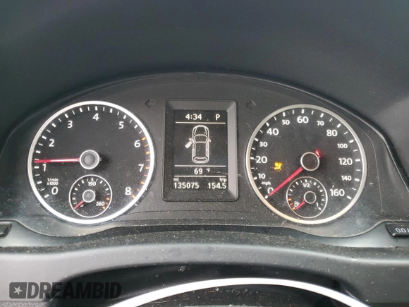2013 Volkswagen Tiguan S with VIN WVGAV3AX2DW620818, listed as a Copart auction lot 53974985 with 135,075 mi miles and Salvage title. Bid and sale history available at DreamBid. Image 9.