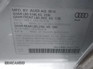 2015 Audi allroad A4 Premium Plus z VIN WA1UFAFL3FA017363, wystawiony jako IAAI lot #41890816 z przebiegiem 109 954 mil mil oraz . Historia ofert i sprzedaży dostępna na DreamBid. Obrazek 9.