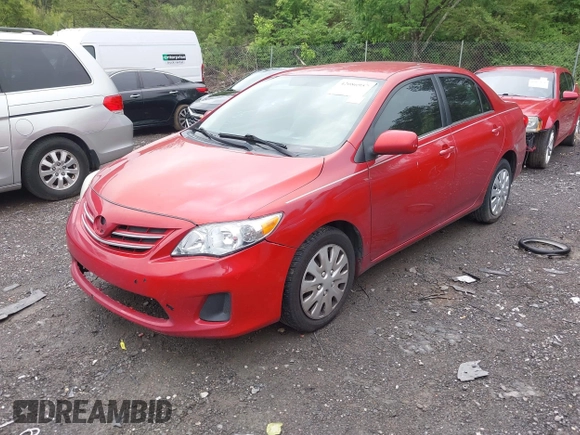 2013 Toyota Corolla L with VIN 5YFBU4EE0DP151229, listed as a IAAI auction lot 42086957 with 184,244 mi miles. Bid and sale history available at carsss.com. Image 2.