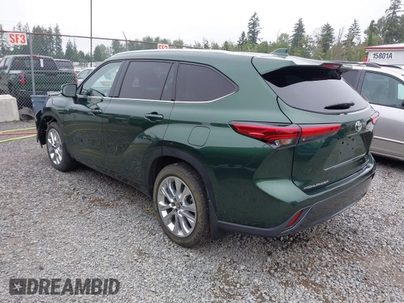2023 Toyota Highlander L with VIN 5TDKDRBH5PS500246, listed as a IAAI auction lot 42429520 with 37,520 mi miles and . Bid and sale history available at DreamBid. Image 3.