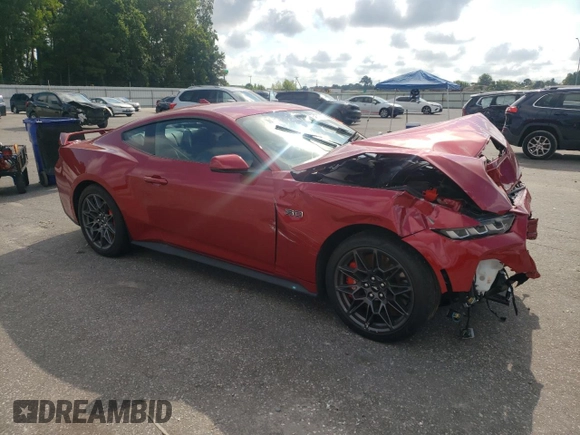 2024 Ford Mustang GT with VIN 1FA6P8CF6R5403961, listed as a Copart auction lot 64547695 with Not provided miles and Salvage title. Bid and sale history available at DreamBid. Image 4.