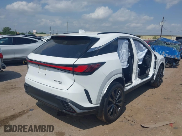 2024 Lexus RX 350 with VIN 2T2BAMCA7RC043492, listed as a IAAI auction lot 42154100 with 6,891 mi miles and . Bid and sale history available at DreamBid. Image 4.