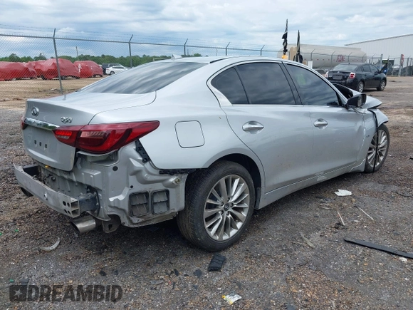 2019 Infiniti Q50 Luxe z VIN JN1EV7AP6KM512713, wystawiony jako IAAI lot #42151445 z przebiegiem Nie podano mil oraz . Historia ofert i sprzedaży dostępna na DreamBid. Obrazek 4.