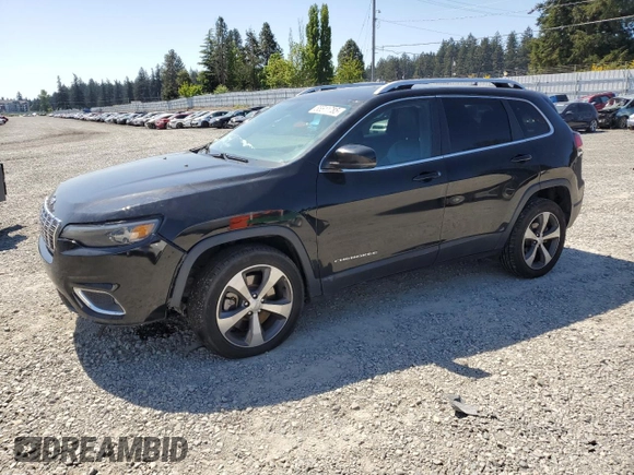 2020 Jeep Cherokee Limited with VIN 1C4PJLDB5LD654322, listed as a Copart auction lot 55511785 with 80,098 mi miles and Salvage title. Bid and sale history available at DreamBid. Image 1.