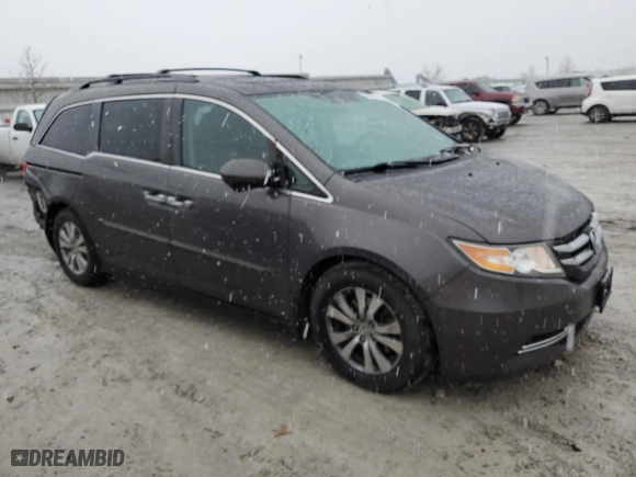 2015 Honda Odyssey EX-L with VIN 5FNRL5H67FB096160, listed as a Copart auction lot 45063255 with 137,154 mi miles and Salvage Title. Bid and sale history available at carsss.com. Image 4.