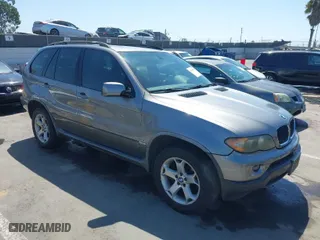 2005 BMW X5 3.0i with VIN 5UXFA13585LY17497, listed as a IAAI auction lot 41990997 with 141,764 mi miles. Bid and sale history available at carsss.com. Image 1.